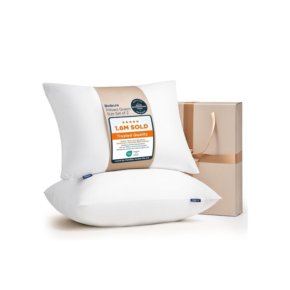 NIB Bedsure Get Cozy Pillows Standard Size 2 Pack NEW
